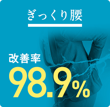 ぎっくり腰 改善率100%